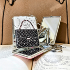 Rectangle Bag Black Pocket Mirror  With Props.