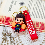 Dr Strange Keyring  With Props On  Crochet Background.