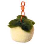 White Key Chain In Front Of  White Background.