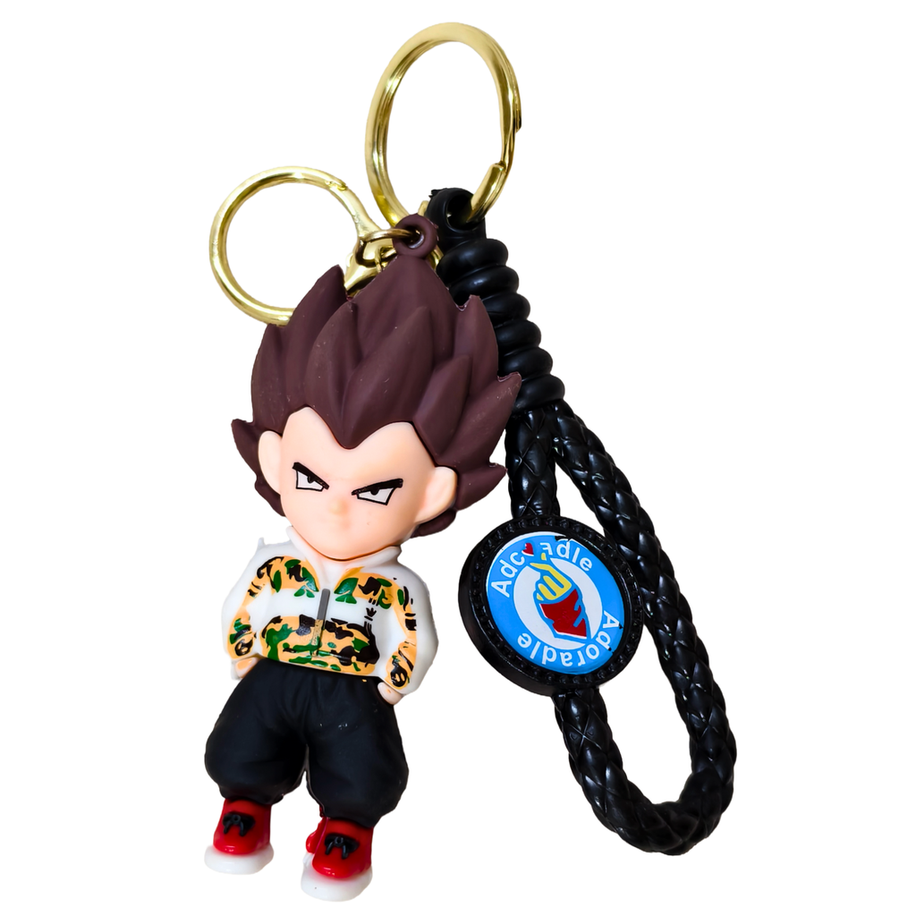 Vegeta Casual Keyring On White Background.
