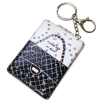 Rectangle Bag Black Pocket Mirror On White Background.