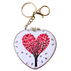 
Heart Valentine White Pocket Mirror On White Background.