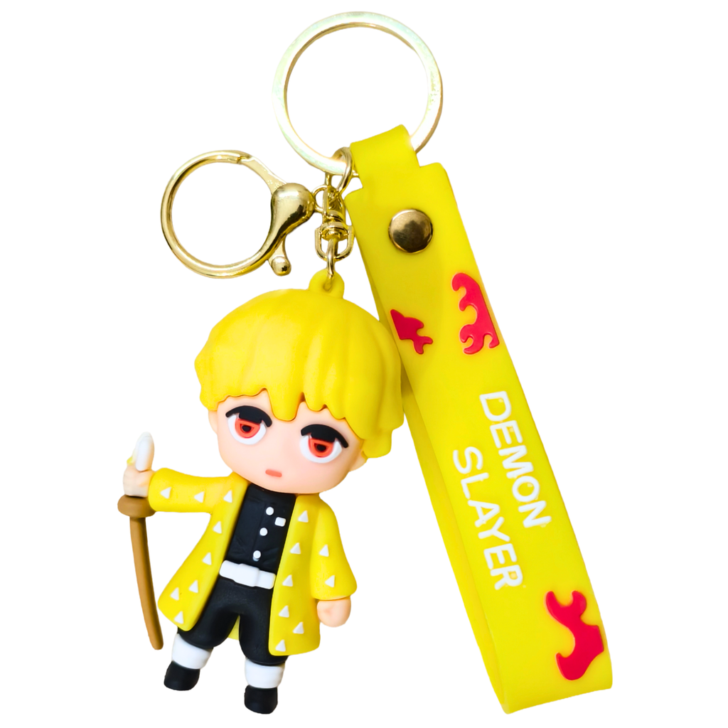 Zenitsu Keyring On White Background.