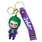 Keychain with Joker figure and purple strap featuring 'Joker' text on a white background