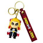 Keychain with character figure and 'Demon Slayer' tag on a white background