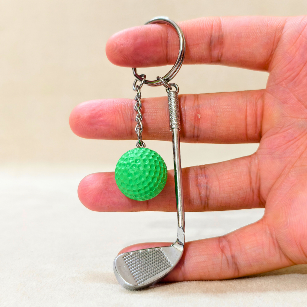Golf Green Sports Keychain, Tennis Racket, Table Tennis, Chocolate,Ping Pong and Baseball Bat and Tennis Ball Charms, Metal and Resin, Detachable, Unisex
