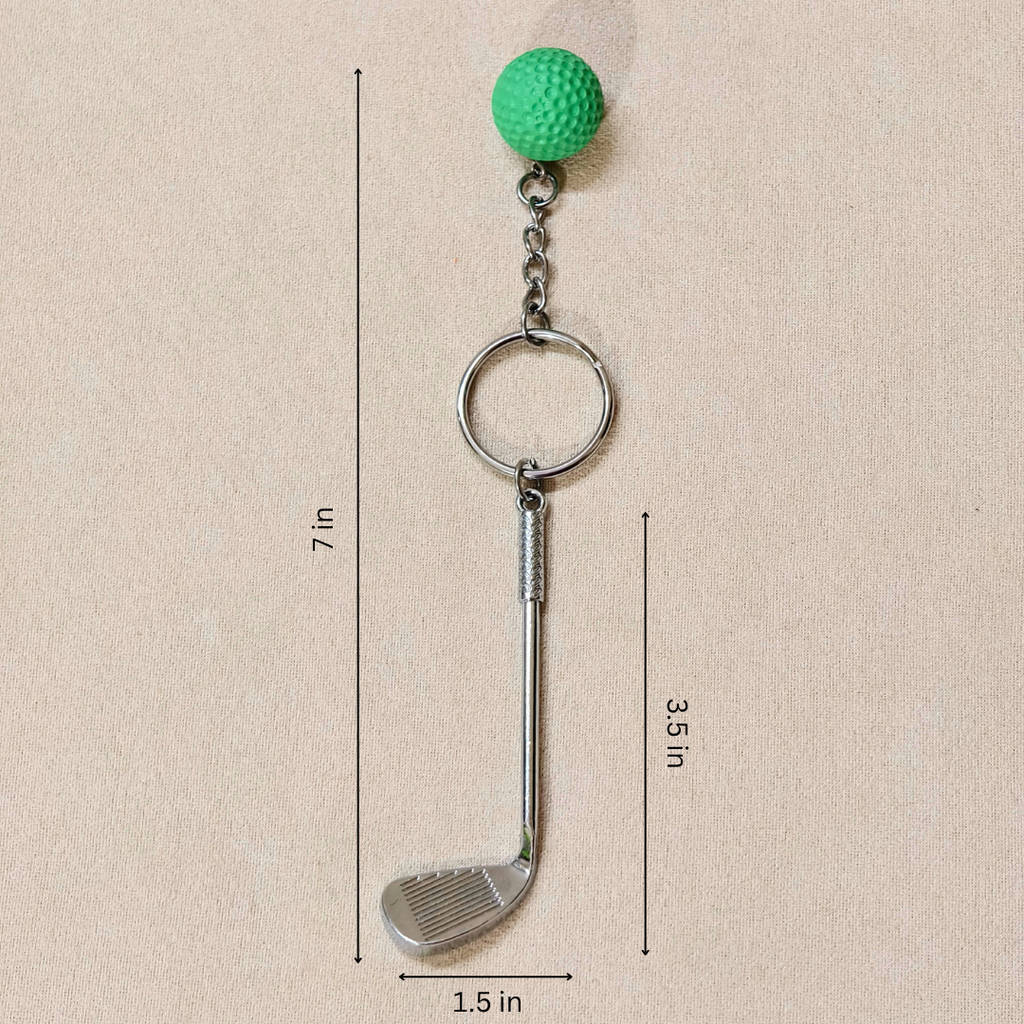 Golf Green Sports Keychain, Tennis Racket, Table Tennis, Chocolate,Ping Pong and Baseball Bat and Tennis Ball Charms, Metal and Resin, Detachable, Unisex