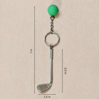 Golf Green Sports Keychain, Tennis Racket, Table Tennis, Chocolate,Ping Pong and Baseball Bat and Tennis Ball Charms, Metal and Resin, Detachable, Unisex
