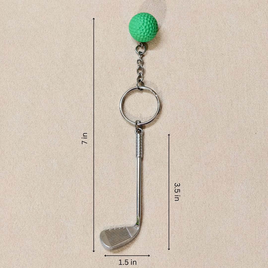 Golf Green Sports Keychain, Tennis Racket, Table Tennis, Chocolate,Ping Pong and Baseball Bat and Tennis Ball Charms, Metal and Resin, Detachable, Unisex