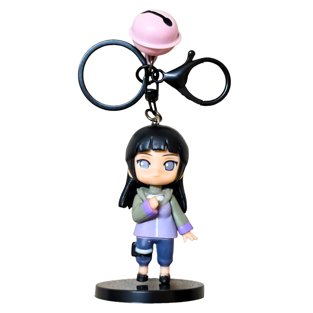 Keychain with an anime-style character figure on a white background