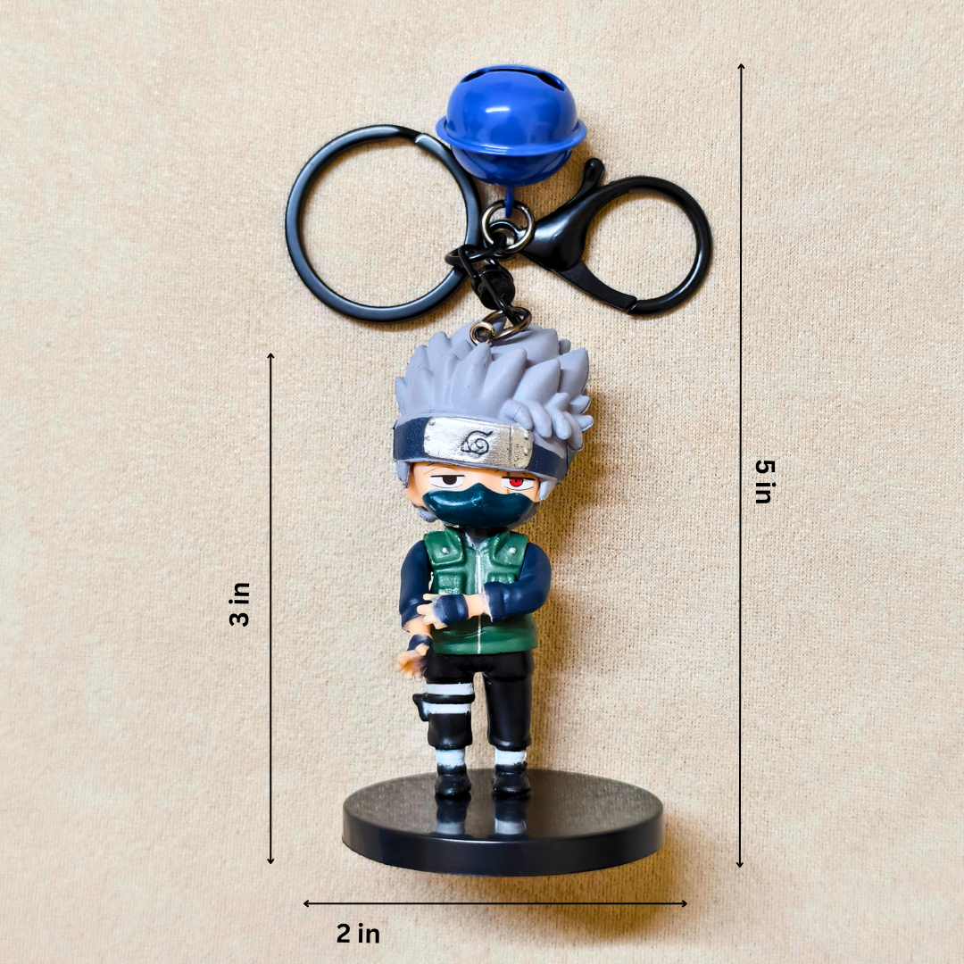 Keychain with character figure on a beige background